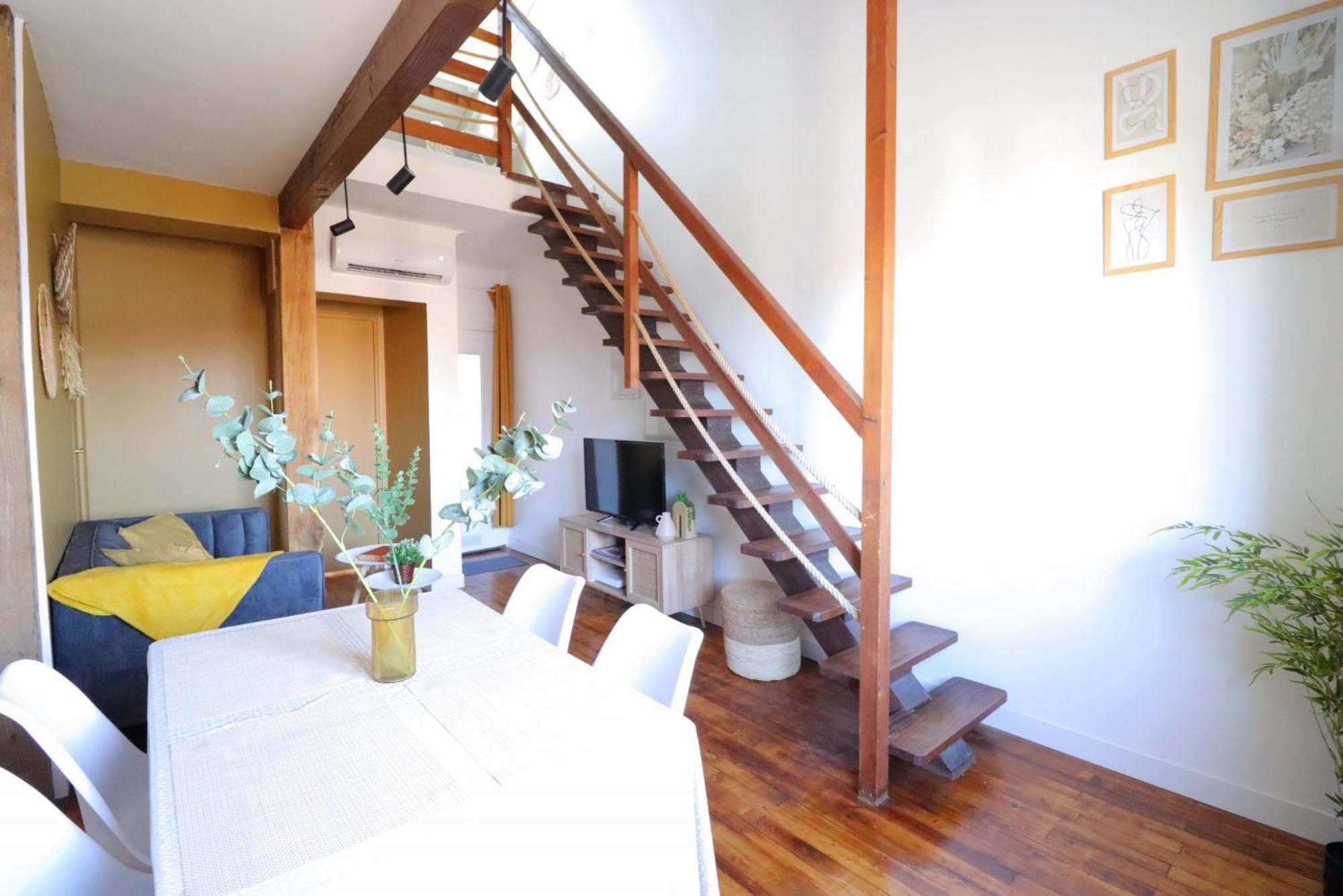 Le Boho - Charmant T3 Avec Climatisation Et Fibre Bergerac Ruang foto
