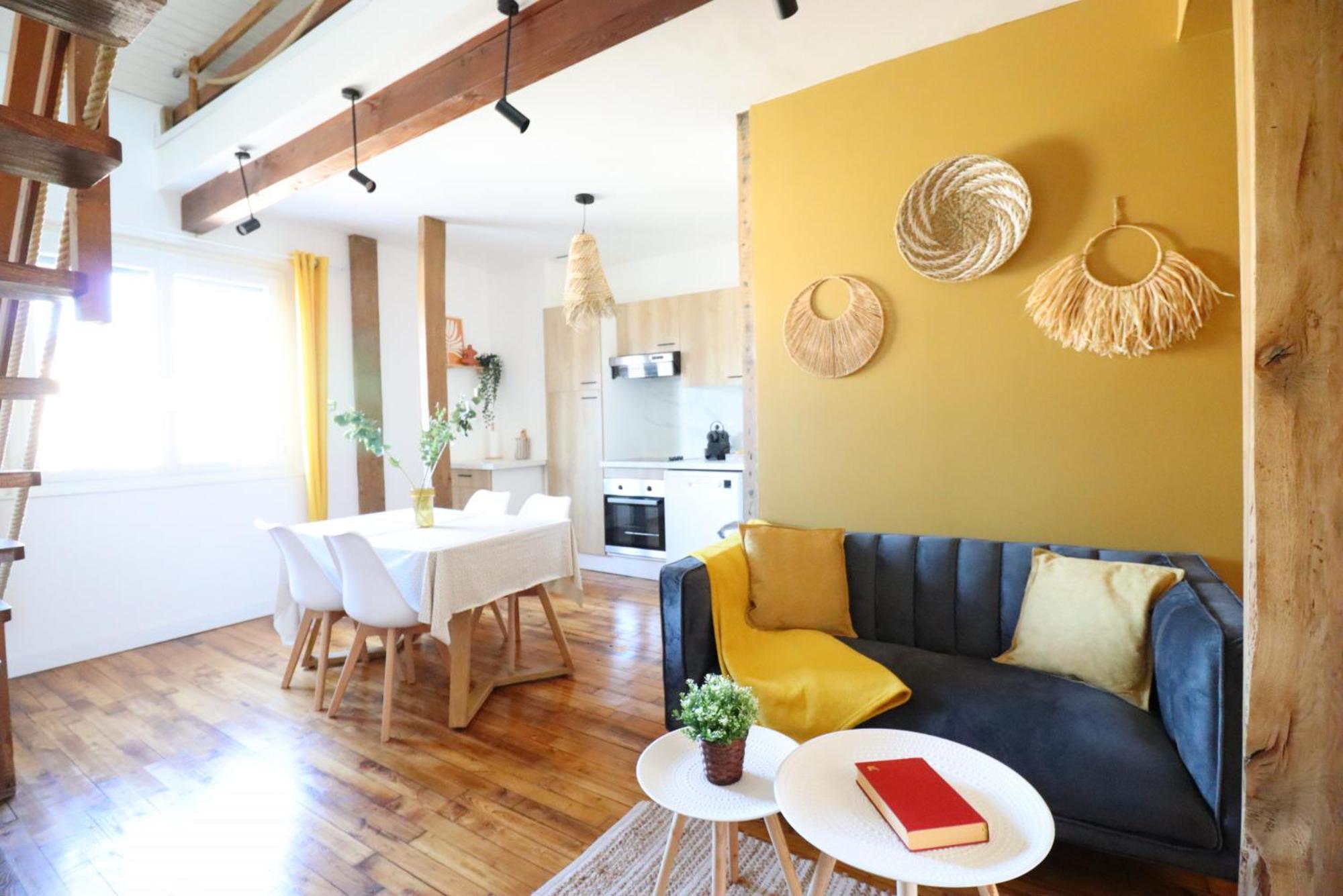 Le Boho - Charmant T3 Avec Climatisation Et Fibre Bergerac Ruang foto